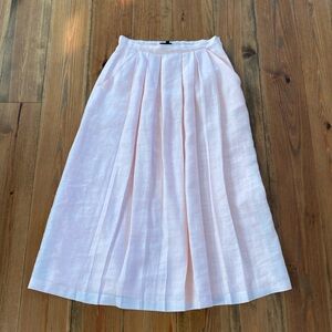 Vintage Pastel Pink A-line Skirt with Pockets